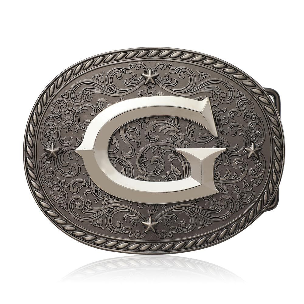 3446 Belt Buckles ,Initial Letters ABCDJMR to Z Western Cowboy Texas Rodeo